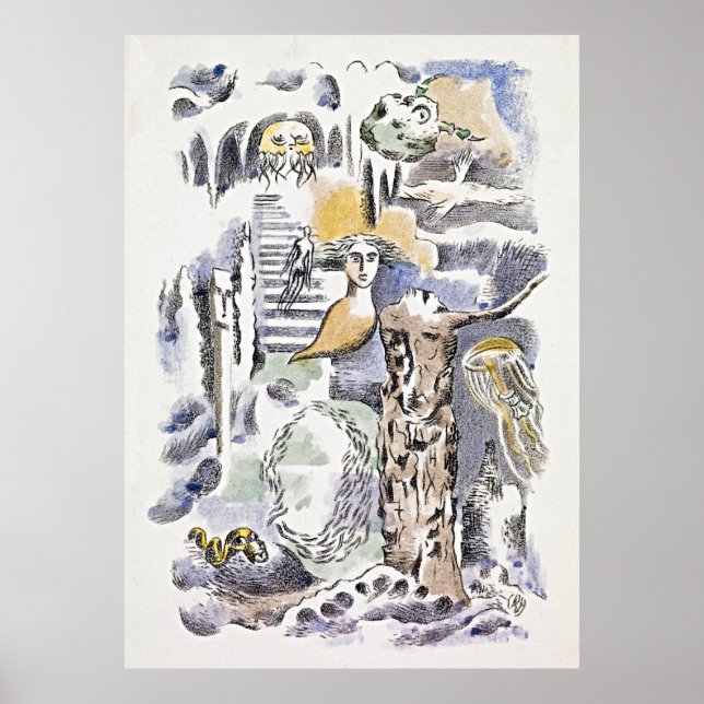 Gespenster von Paul Nash: Schöne Kunst Poster (Vorne)