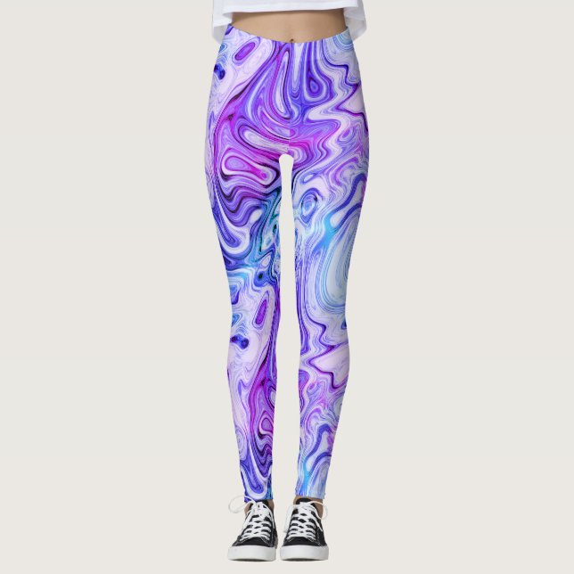 Gespenstes Flüstern, pastellfarbener Marmor: Leggings (Vorderseite)