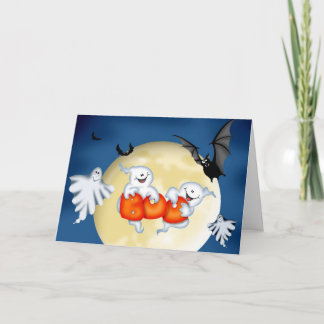 Gespenstische Boo-Halloween-Karte Karte