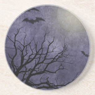 Gespenstische Halloween-Drucke Sandstein Untersetzer
