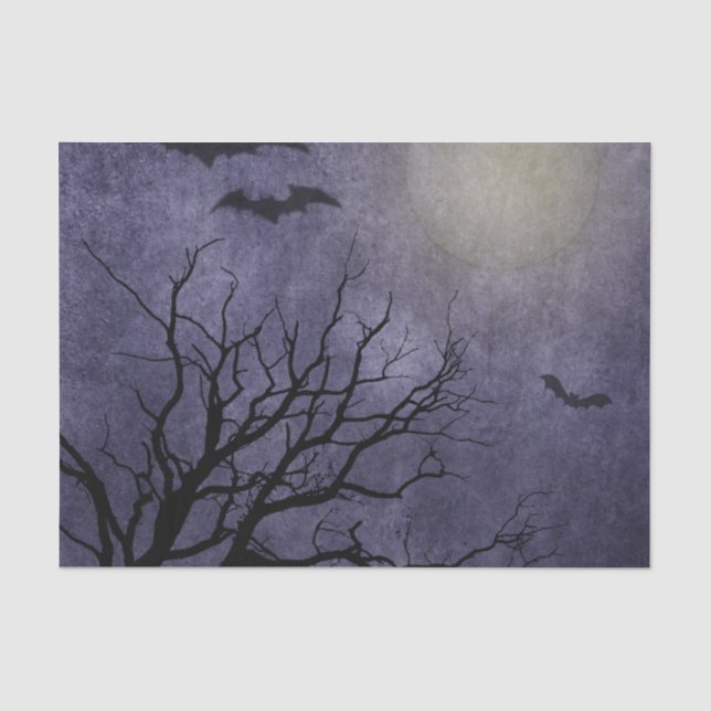 Gespenstische Halloween-Drucke Seidenpapier (Vorderseite)