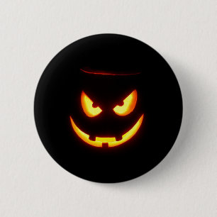 Gespenstische Kürbislaterne Button