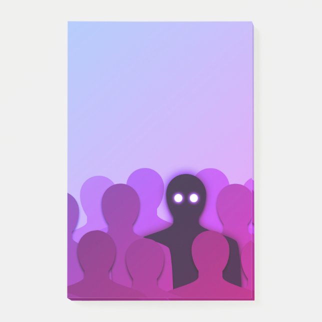 Gespenstischer Geist in der Post-it Klebezettel (Vorderseite)