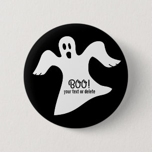 Gespenstischer Geist-Sprichwort BOO Halloweens Button