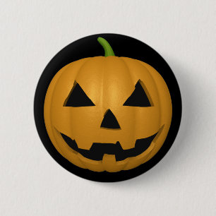 Gespenstischer Halloween-Kürbis-Knopf Button