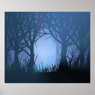 Gespenstischer Wald Poster