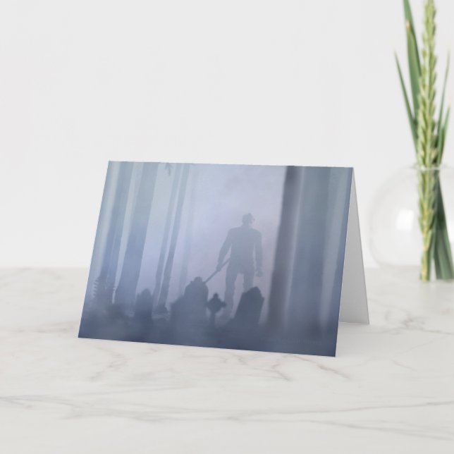 Gespenstisches Holz auf Halloween Karte (Vorderseite)