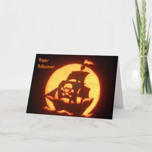 Gespenstisches Piraten-Schiff Karte (Vorderseite)