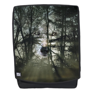 Gespenstisches Wolfgesicht Rucksack