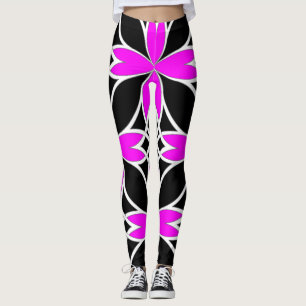 Gespiegelter keltischer ( Rosa Invertiert ) Leggings
