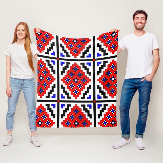 Gespiegeltes Mosaik (klein) Fleecedecke (Beispiel)