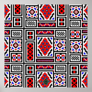 Gespiegeltes Mosaik Poster