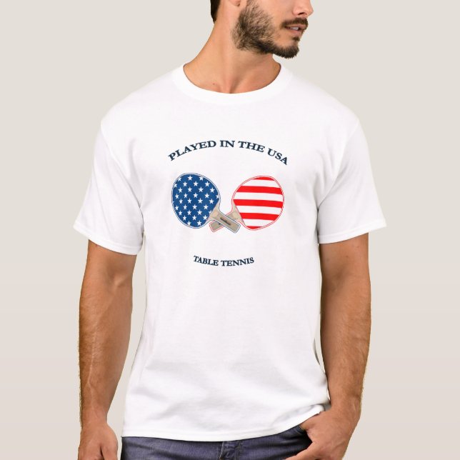 Gespielt im USA-Tischtennis T-Shirt (Vorderseite)