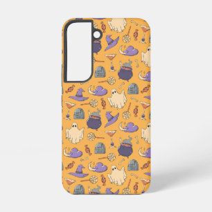 Gespielte Halloween-Geister und Hexen-Muster Samsung Galaxy Hülle