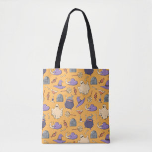 Gespielte Halloween-Geister und Hexen-Muster Tasche