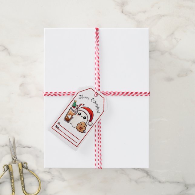 Gespielte Weihnachtsmarken Geschenkanhänger (Mit Garn)