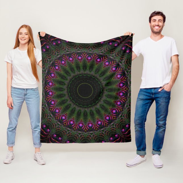 Gesponnene Mandala Fleecedecke (Beispiel)