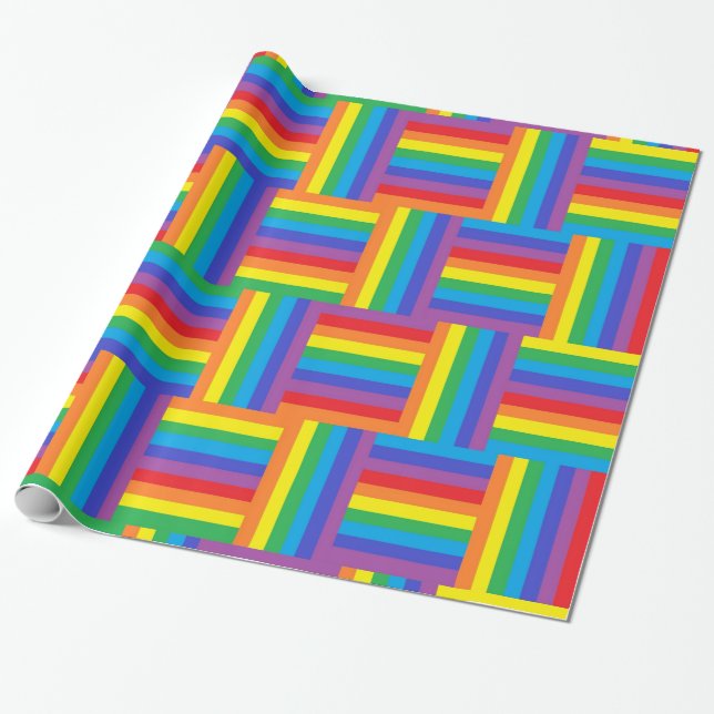 Gesponnenes Regenbogen-Packpapier Geschenkpapier (Ungerollt)
