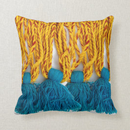 Gesponnenes umsponnenes Stammes- Tassles Kissen