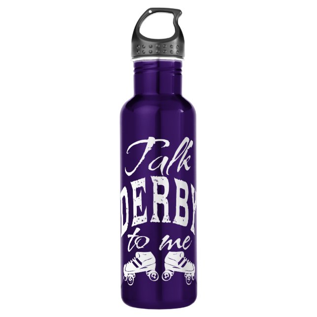 Gespräch Derby zu mir, Rolle Derby Edelstahlflasche (Vorderseite)