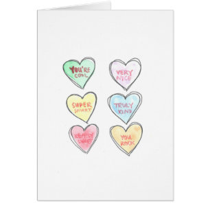 Gespräch Herz Valentinstag Grußkarte