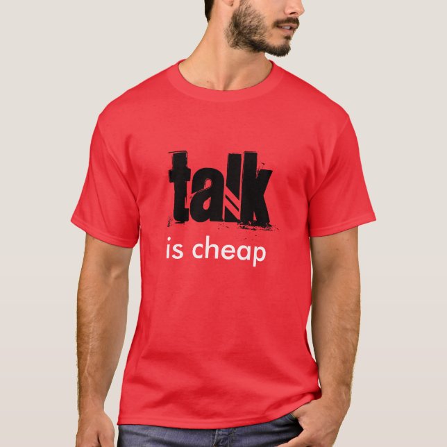 "Gespräch ist billiger" T - Shirt (Vorderseite)