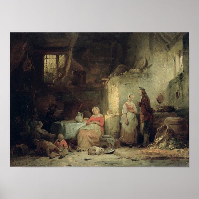 Gespräch nach der Mahlzeit, 1840 Poster (Vorne)