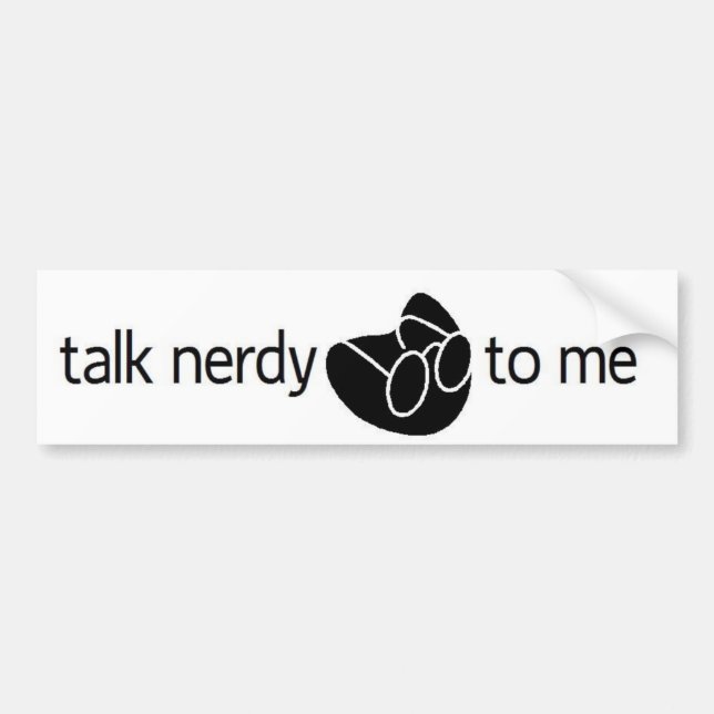 "Gespräch nerdy zu mir" Autoaufkleber (Vorne)
