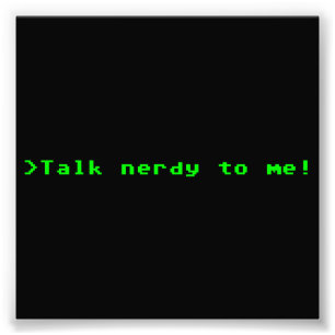Gespräch Nerdy zu mir Fotodruck
