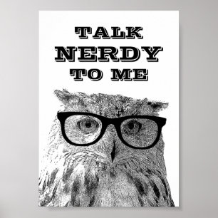 Gespräch nervös mit mir Funny quote owulf poster