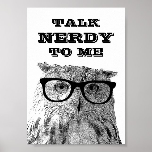 Gespräch nervös mit mir | Funny quote owulf poster (Vorne)