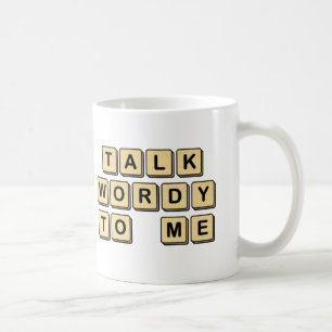 Gespräch Wordy zu mir hölzerne Fliesen-Tasse Kaffeetasse
