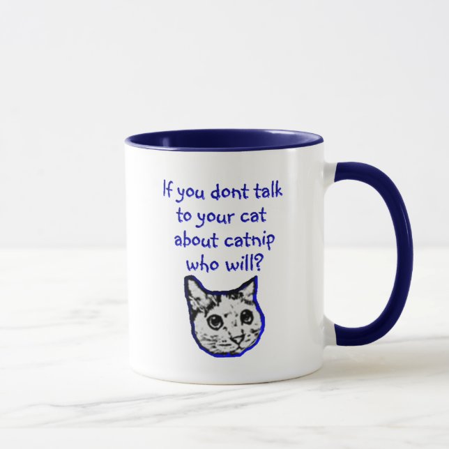 Gespräch zu Ihrer Katze über Katzenminze Tasse (Rechts)