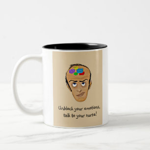 Gespräch zu Ihrer Krankenschwester! - Psychiatrie Zweifarbige Tasse