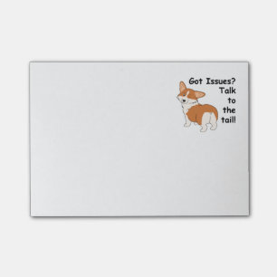 Gespräch zum Schwanz-WaliserCorgi Post-it Klebezettel