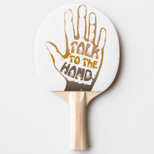 Gespräch zur Hand Tischtennis Schläger