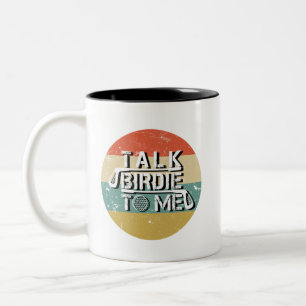 GesprächBirdie zu mir - lustiger Golf-Golfspieler Zweifarbige Tasse