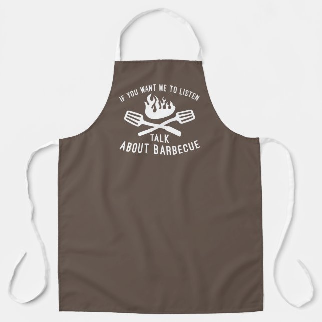 Gespräche über Barbecue Schürze (Vorderseite)