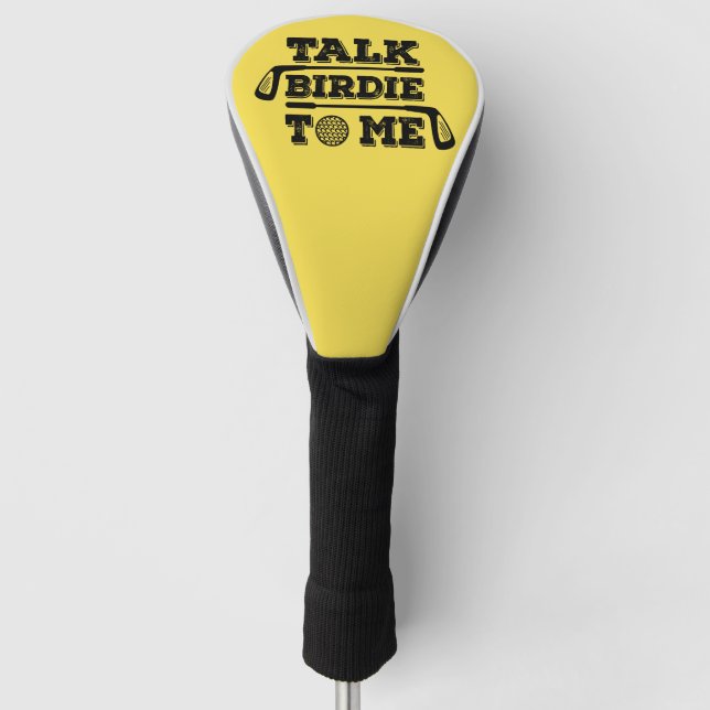 Gesprächs-Piepmatz zu mir - lustiger Golf Headcover (Vorderseite)
