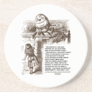 Gesprächs-Zitat Märchenland-Alices Humpty Dumpty Sandstein Untersetzer