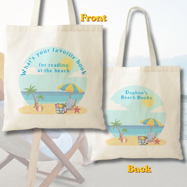 Gesprächsstarter Strandbuch  Tragetasche (Customizable Beach Books Tote Bag)