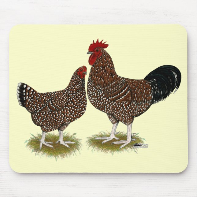 Gesprenkelte Sussex-Hühner Mousepad (Vorne)