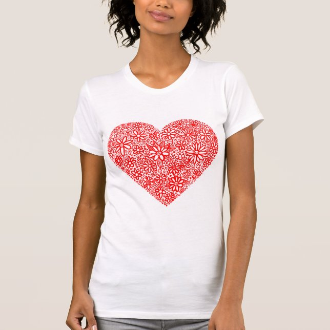 Gespritztes Herz - besonders angefertigt T-Shirt (Vorderseite)