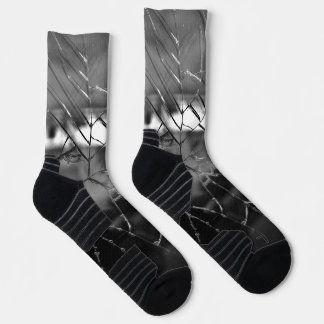 gesprungenes Glas Socken
