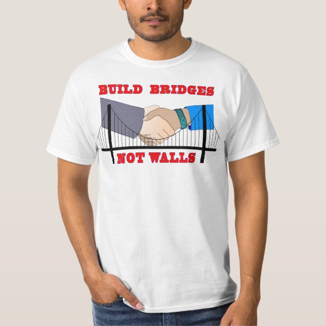 "Gestalt-Brücken, nicht Wand-" T - Shirt (Vorderseite)