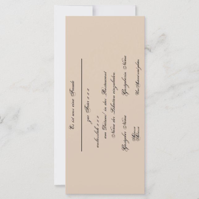 Gestaltbare Einladung – Einladungskarte (Vorderseite)