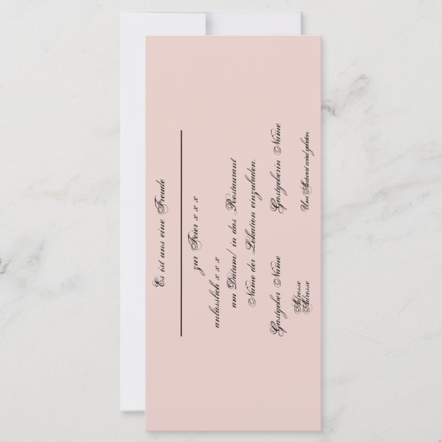 Gestaltbare Einladung – Einladungskarte (Vorderseite)