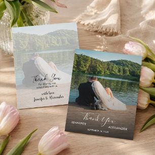 Gestalte deine eigene Foto-Dankeschön-Hochzeitskar Dankeskarte