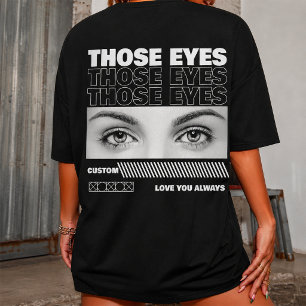 Gestalte deine eigene Freundin Augen Valentinstag T-Shirt