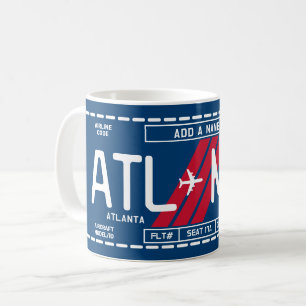 Gestalte deine eigene Tasse mit Flughafencodes und